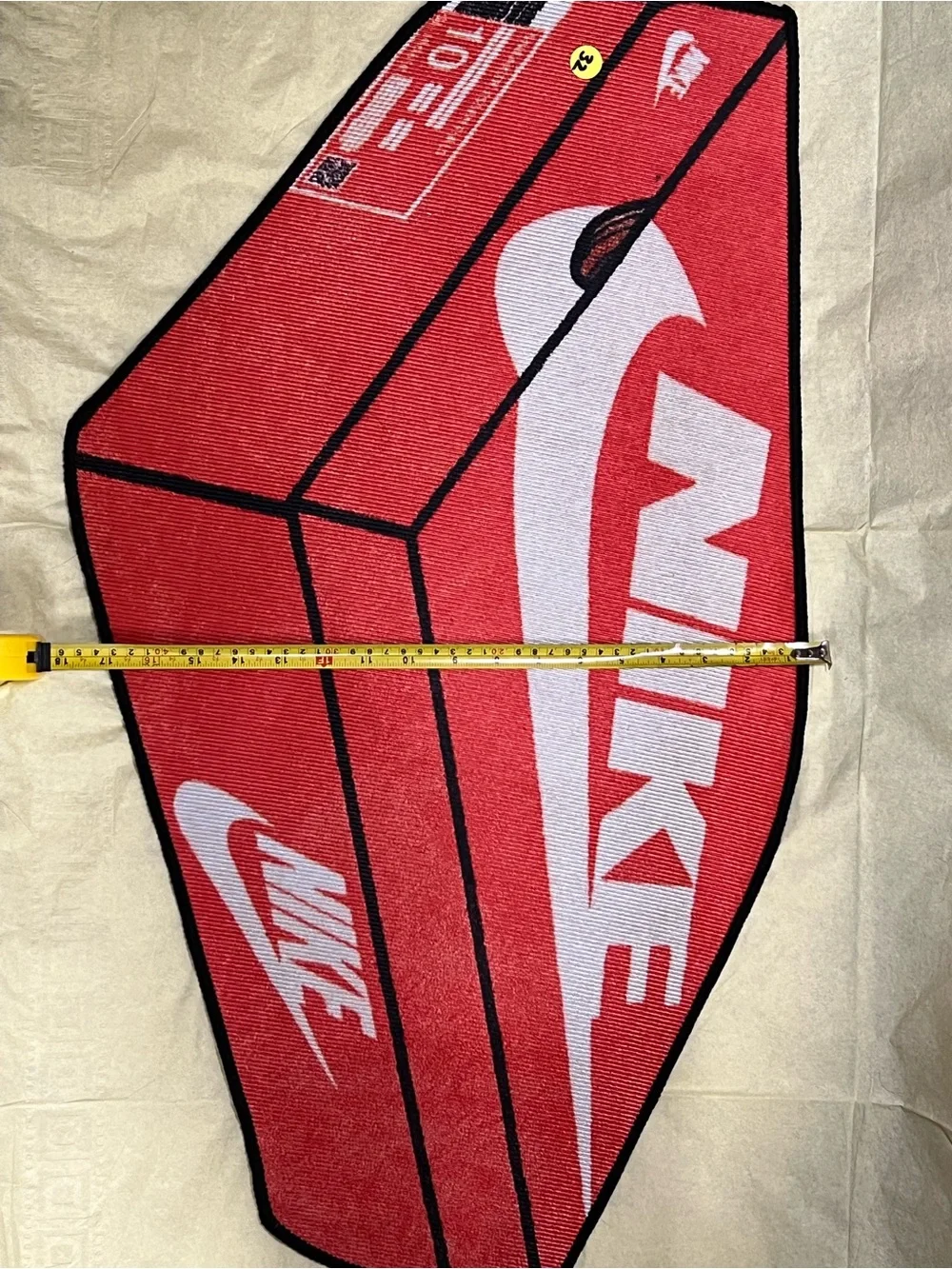 Nike Red and White Shoe Box Rug